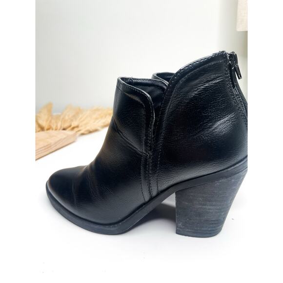 Joie Kayden Black Leather Ankle Boots Size 6.5  Heeled Booties - Picture 9 of 11